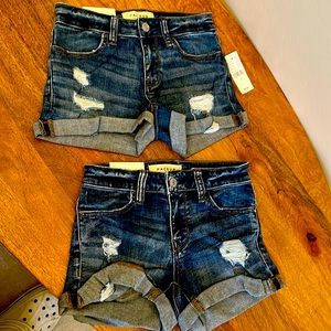 2 PacSun distressed jean shorts sz 22